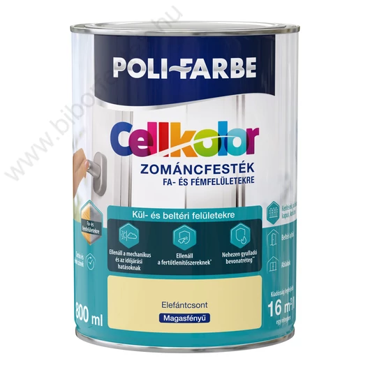 Poli-Farbe Cellkolor elefántcsont 0,8l magasfényű Zománcfesték