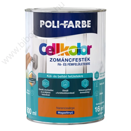 Poli-Farbe Cellkolor narancssárga 0,8l magasfényű Zománcfesték