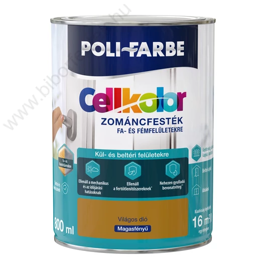 Poli-Farbe Cellkolor világos dió 0,8l magasfényű Zománcfesték