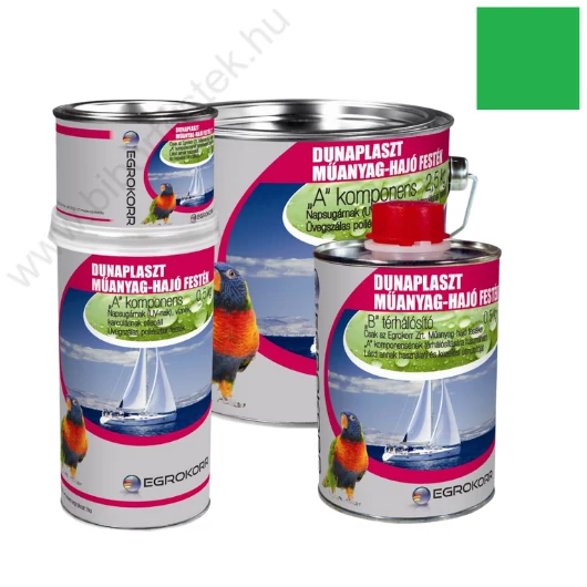 Dunaplaszt Műanyag Hajófesték zöld RAL 6029 A komponens 0,5 kg + B komponens 0,1 kg
