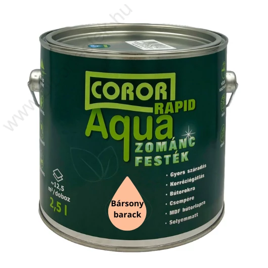 Coror Rapid Aqua VÍZBÁZISÚ Zománcfesték Bársonybarack 2,5l