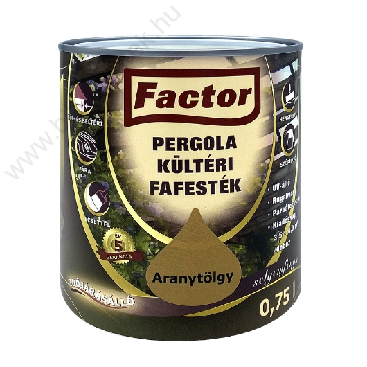Factor Pergola aranytölgy 0,75 l kültéri fafesték