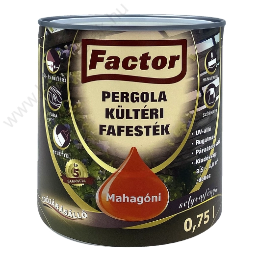Factor Pergola mahagóni 0,75 l kültéri fafesték