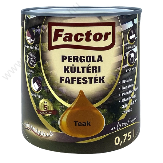 Factor Pergola teak 0,75 l kültéri fafesték