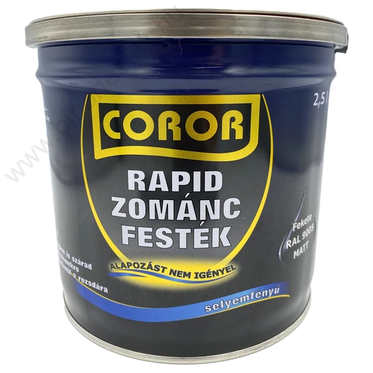 Coror Rapid matt fekete 2,5 l Zománcfesték