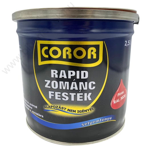 Coror Rapid piros 2,5 l Zománcfesték RAL 3020