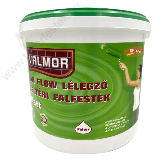 VALMOR AIR FLOW Lélegző Beltéri Falfesték Fehér színben 10 l