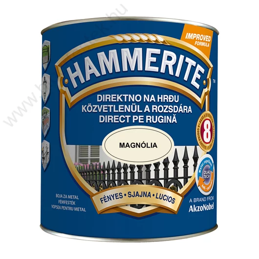 Hammerite közvetlenül rozsdára festék magnólia fényes  2,5 l