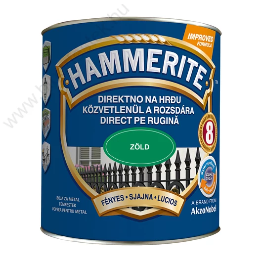 Hammerite közvetlenül rozsdára festék zöld fényes  2,5 l