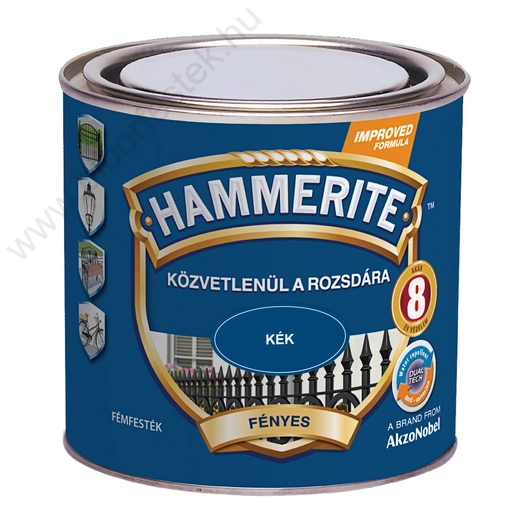 Hammerite közvetlenül rozsdára festék kék fényes  0,25 l