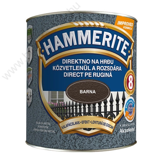 Hammerite közvetlenül rozsdára festék barna kalapácslakk  2,5 l