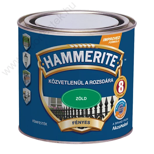 Hammerite közvetlenül rozsdára festék zöld fényes  0,25 l