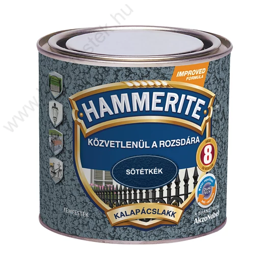 Hammerite közvetlenül rozsdára festék sötétkék kalapácslakk  0,25 l