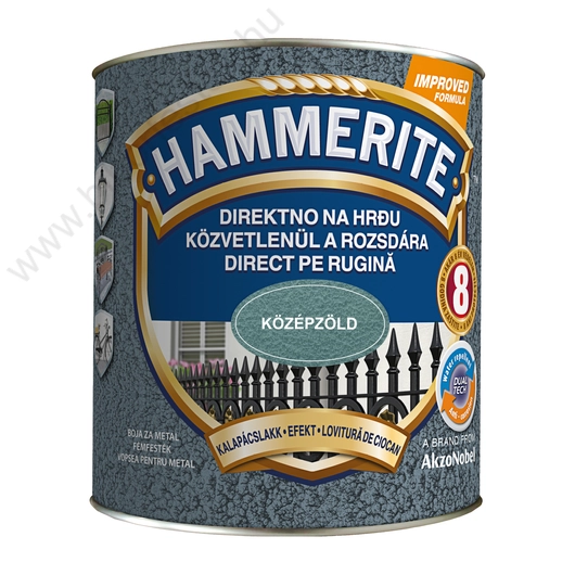 Hammerite közvetlenül rozsdára festék középzöld kalapácslakk  2,5 l