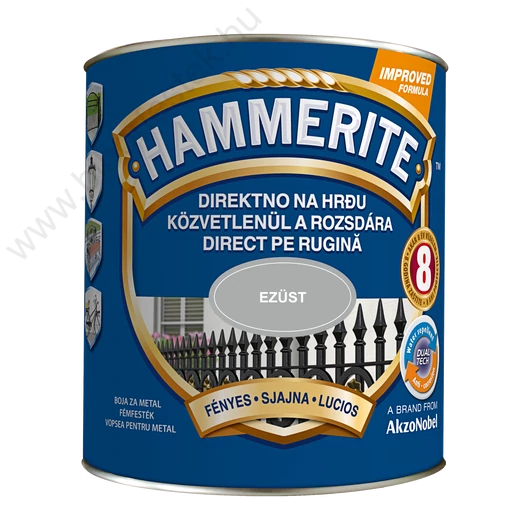 Hammerite közvetlenül rozsdára festék ezüst fényes  2,5 l
