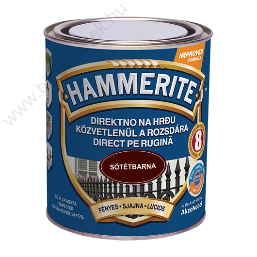 Hammerite közvetlenül rozsdára festék sötétbarna fényes  0,75 l