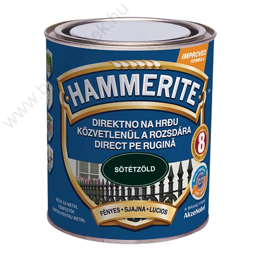 Hammerite közvetlenül rozsdára festék sötétzöld fényes  0,75 l