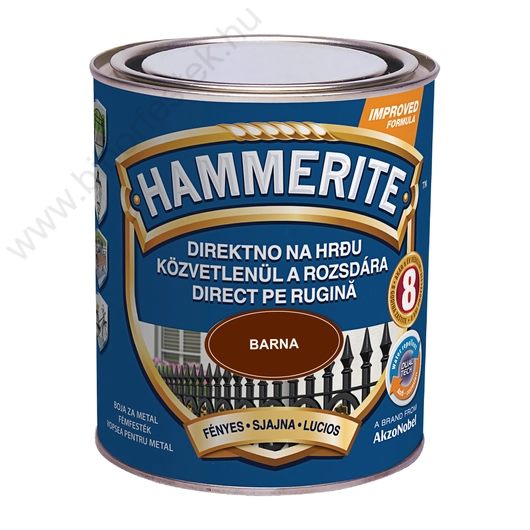 Hammerite közvetlenül rozsdára festék barna fényes  0,75 l