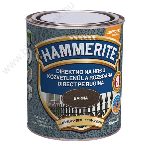 Hammerite kalapácslakk közvetlenül rozsdára barna színű 0,75 l