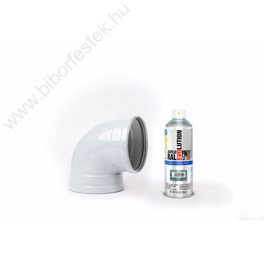 Pinty Plus Evolution Silver Grey vizes bázisú akril festék spray fényes 400ml RAL 7001