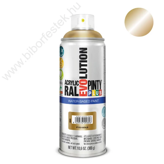 Pinty Plus Evolution Arany vizes bázisú akril festék spray 400ml P153