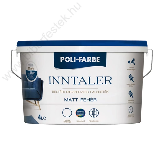 Polifarbe Platinum fehér beltéri diszperziós falfesték 4 l 