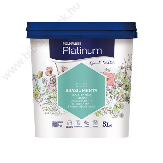 Polifarbe Platinum brazil menta 5 l színes beltéri falfesték