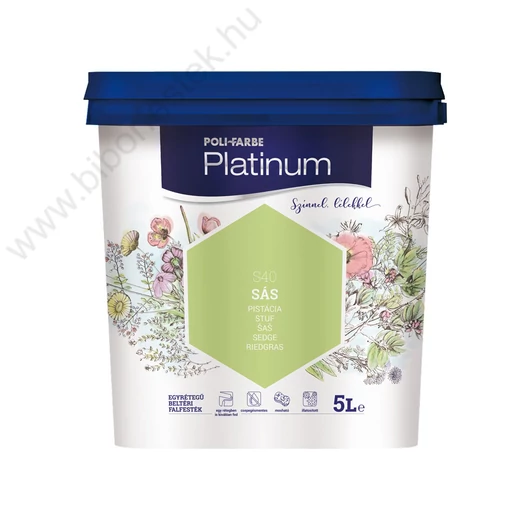 Polifarbe Platinum sás 5 l színes beltéri falfesték