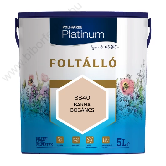 Poli-Farbe Platinum Foltálló Barna Bogáncs 5l