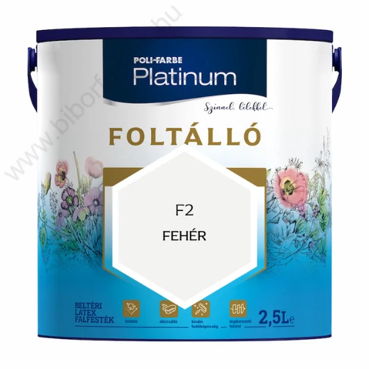Poli-Farbe Platinum Foltálló Fehér 2,5l