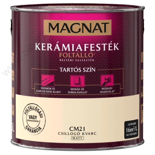 Magnat Kerámiafesték csillogó kvarc 2,5l foltálló beltéri matt CM21