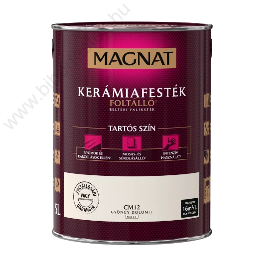 Magnat Kerámiafesték gyöngy dolomit 5l foltálló beltéri matt CM12