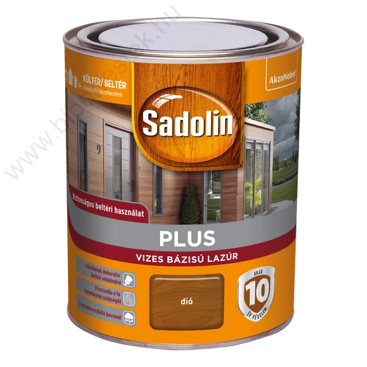 Sadolin Plus vizesbázisú vastaglazúr dió színben 0,75l