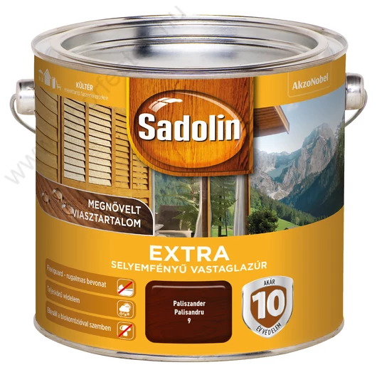 Sadolin Extra selyemfényű vastaglazúr paliszander színben 2,5l
