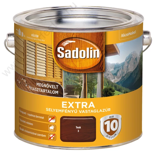 Sadolin Extra teak 2,5 l selyemfényű vastaglazúr