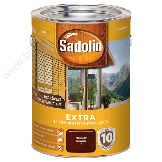 Sadolin Extra selyemfényű vastaglazúr paliszander színben 5l
