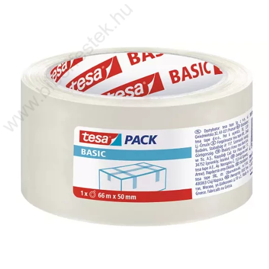 Tesa Csomagolószalag Basic Átlátszó 66 m/50 mm