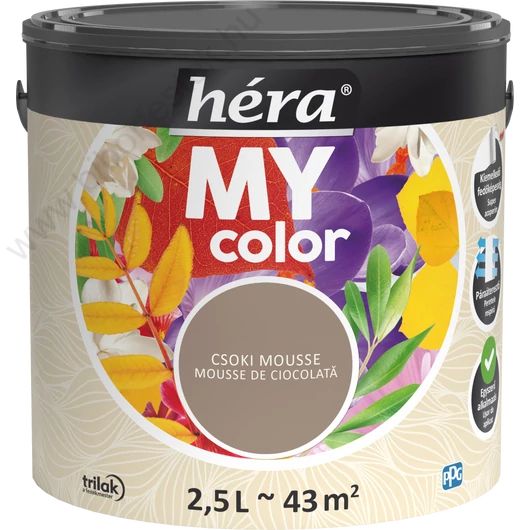 Héra My Color matt beltéri falfesték  csoki mousse színű 2,5l