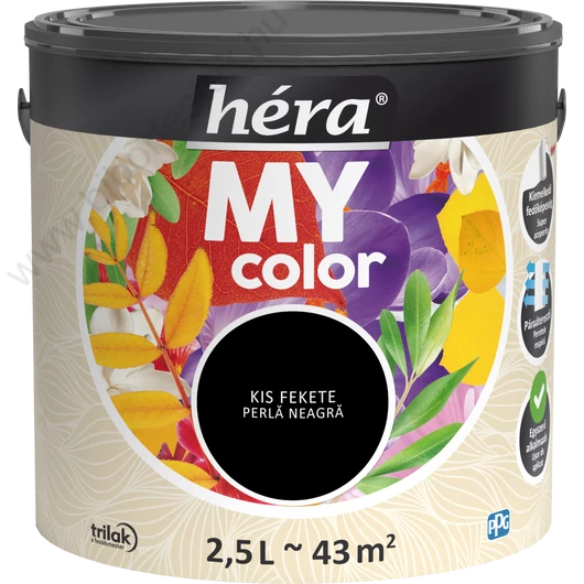 Héra My Color matt beltéri falfesték  kis fekete színű 2,5l