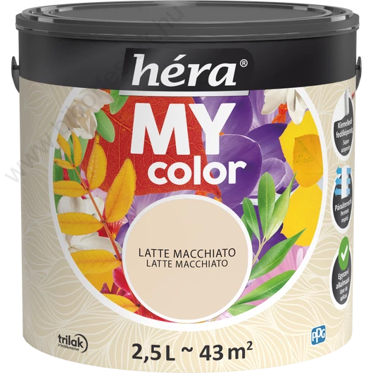 Héra My Color matt beltéri falfesték  latte macchiato színű 2,5l