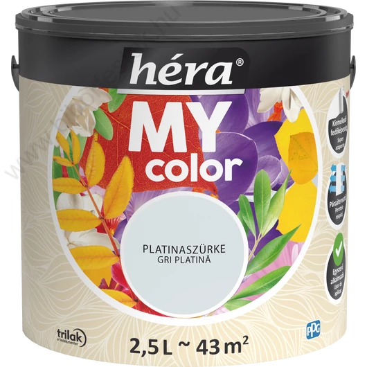 Héra My Color matt beltéri falfesték  platinaszürke színű 2,5l