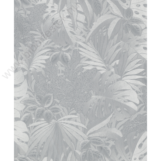 Levélmintás szürke színű vlies tapéta Botanica/Marburg 33301