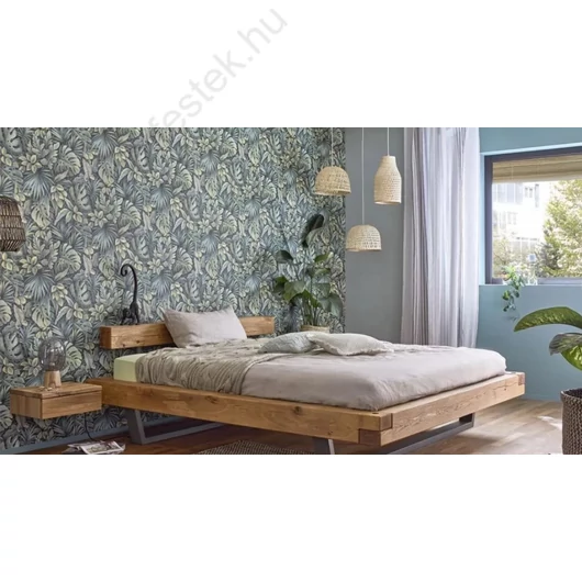 Levélmintás zöld színű vlies tapéta Botanica/Marburg 33304