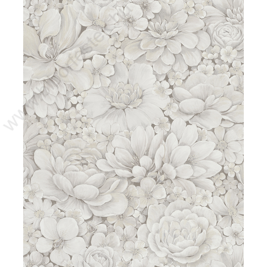 Virágmintás ezüst színű vlies tapéta Botanica/Marburg 33951