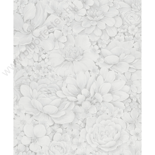 Virágmintás ezüst színű vlies tapéta Botanica/Marburg 33952