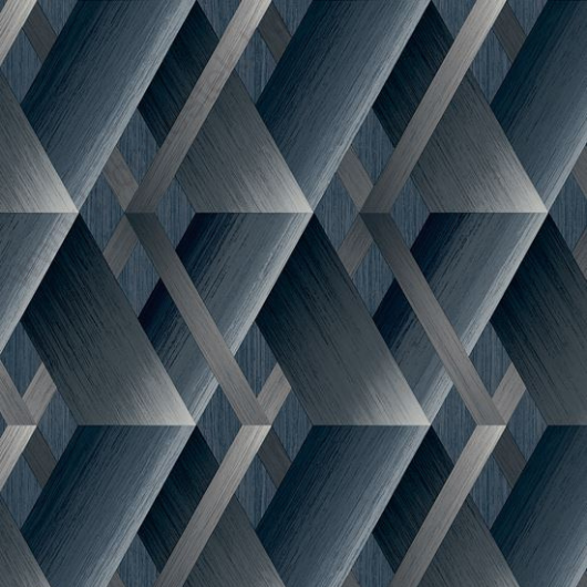 Geometriai mintás kék színárnyalatú vlies tapéta Wanderlust WL2602