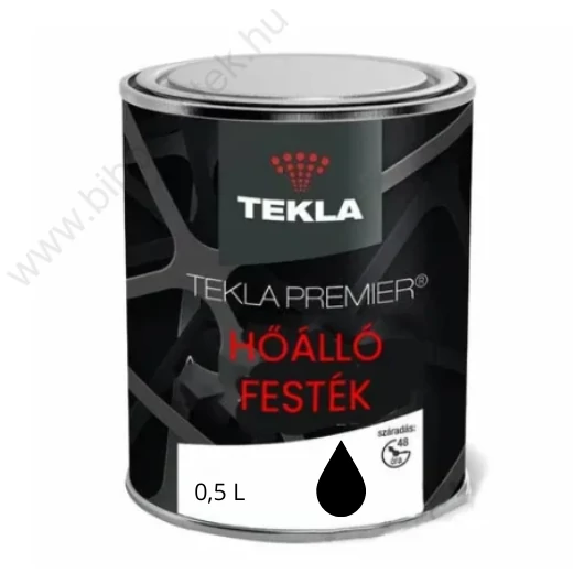 Hőálló festék TEKLA PREMIER fekete 0,5l