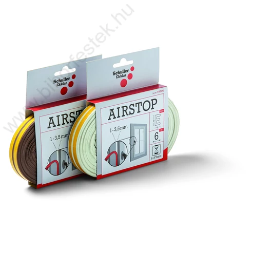 Airstop E 6 m barna tömítőszalag 1-3,5mm résmérethez, gumi