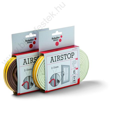 Airstop E 6 m barna tömítőszalag 2-5mm résmérethez, gumi       