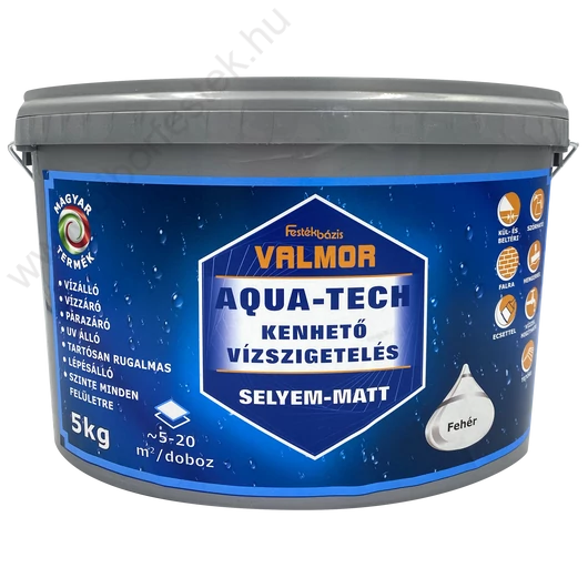 VALMOR Aqua-tech Kenhető Vízszigetelés Fehér 5 Kg